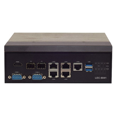 Lanner L-6041B ICS Cyber Security Gateway with Intel Atom x7-E3950 processor, 5x RJ45, 2x SFP, 1x mini PCle